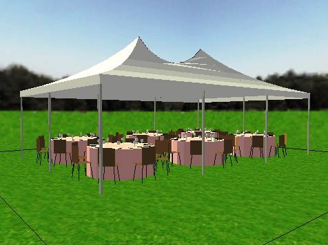 20' X 30' Quick Peak style frame tent